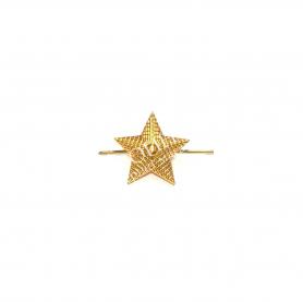 Звезда на погоны 20 мм золотистая рифл (шт)