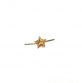 Звезда на погоны 13 мм золотистая рифл (шт)