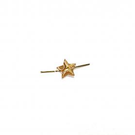 Звезда на погоны 13 мм золотистая рифл (шт)
