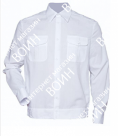 Рубашка кадетская белая с длинным рукавом