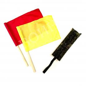 Комплект флажков сигнальных регулир. колонны техники (красный и желтый) в чехле
